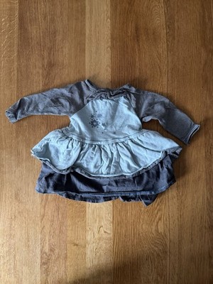 Kleid Body Cutey Couture 62/68 blau langarm