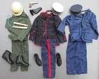 Vintage Gi Joe Action Pilot and Marine Dress Uniforms + MP set w/ .45 Colt