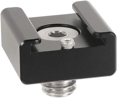 3/8''-16 Cold Shoe Mount Adapter with Locating Pins Compatible for ARRI Standard