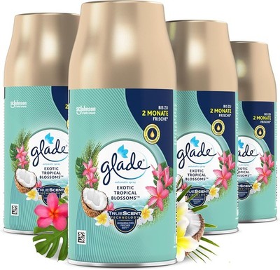 Glade Brise Automatic Spray Nachfüller Raumduft Exotic Tropical Blossoms 4x269ml