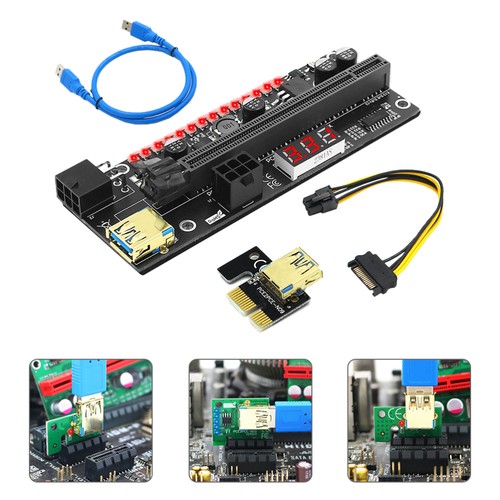 Bergbaulinien Zeigen PCI-E-Kartenadapter PCIe 1x Bis 16x Extender - 第 1/12 張圖片
