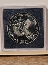 1983 Canada $1 Commemorative Proof Like Coin University of Edmonton Royal Mint