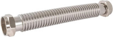 18 Inch Water Heater Connector, 2 X 2 Inch FIP, Corrugated Stainless Steel Water