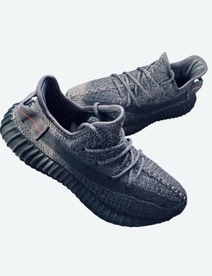 Yeezy Boost 350 V2 Cinder FU9007 Primeknit Low Top Lace Up Gray/Black size 7.5