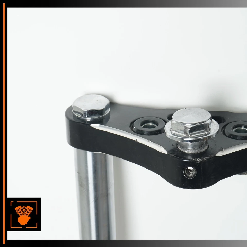 07-12 Harley XL1200L Juego de patas de horquilla delanteras bajas triple árbol izquierda y derecha OEM 9k Foto 3 de 4