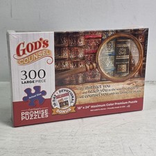 Fair Hope Promise Puzzles 300 Pcs God's Consel Bible Library 18x24" New Sealed