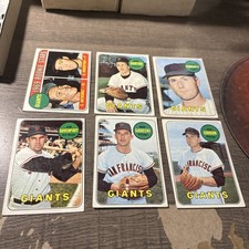 SAN FRANCISCO GIANTS 1969 TOPPS 23 CARDS JUAN MARICHAL BOBBY BONDS LOW GRADE