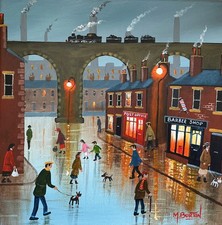 MAL.BURTON DIPINTO OLIO ORIGINALE. GIÙ CITTÀ NORD ARTE DIRETTA DALL'ARTISTA.