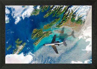 satellite view of earth Framed Wall Art Poster Canvas Print Picture