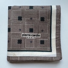 HANDKERCHIEF VINTAGE MEN'S POCKET SQUARE ART HOUNDSTOOTH COTTON 17" A0155 