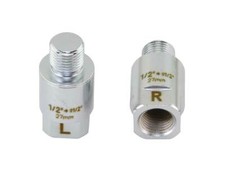 NEW ORIGINAL BICYCLE PEDALS EXTENDERS 27.5MM 1/2 TO1/2 IN CHROME.BIKE PARTS.