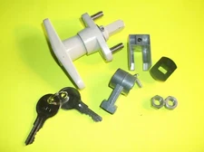 HURRICANE SHUTTER LOCK- T-HANDLE (WHITE) COMPLETE ACCORDION SHUTTER(KEYED ALIKE)