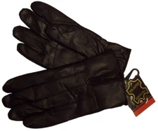 MENS DRIVING HANDS GLOVES REAL GENUINE 100% LEATHER WINTER WARM Zip Up BLACK