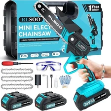 6 Inch Cordless Mini Chainsaw Battery Powered Hand-Held Chain Saw for Efficient