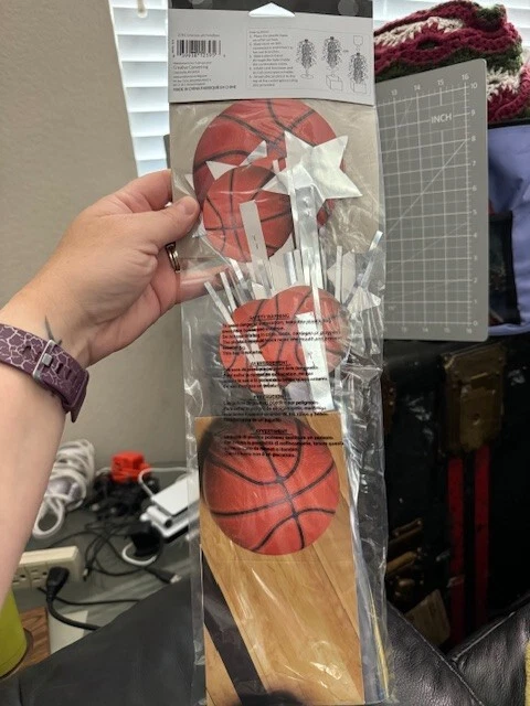 Sports Fanatic Basketball Mini Cascade Centerpiece Basketball Party Decorations - Image 2 of 2