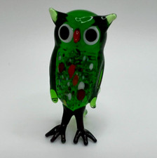 New Collection Murano Glass, Handcrafted Unique Owl Figurine, Size 1, Glass Art