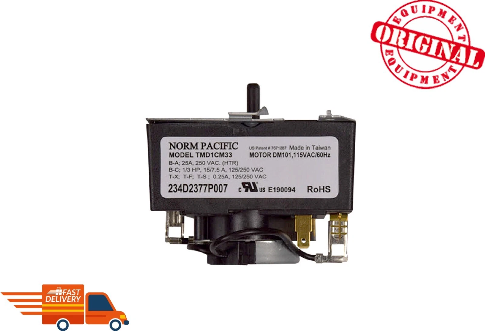 Original 234D2377P007 New Genuine OEM Dryer Timer TMD1CM33
Opens in a new window or tab
