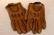 KLASSIKER - AIGNER SPORTWAGEN / RENNWAGEN HANDSCHUHE AUS LEDER - GRÖßE M