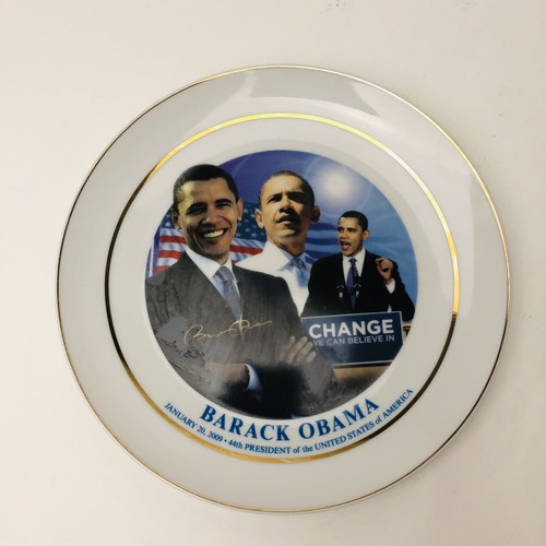 RARE 2x Barack Obama Inaugural Plate First Commemorative Mint 2009 Limited Ed. - Bild 6 von 10