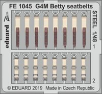 MW22 Eduard FE1045 G4M Betty Seatbelts Steel 1/48 Zoom Set For Tamiya
