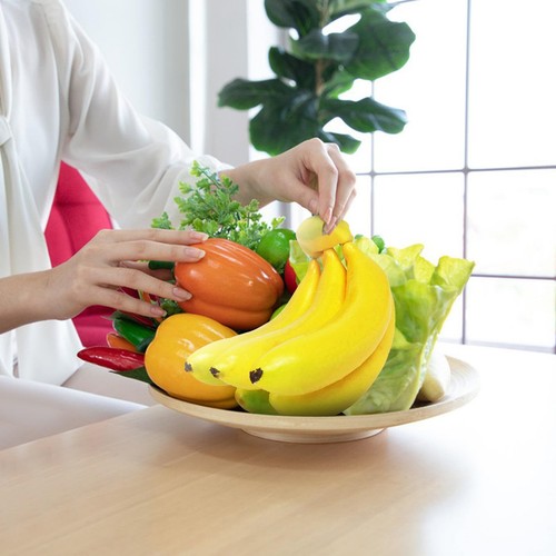 Mazzo di banane realistiche decorazione a grappolo di banane frutta modello banane decorazione - Foto 5 di 8