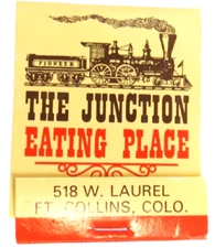 The Junction Eating Place Ft.Collins CO Matches Matchbook Advertising Vintage