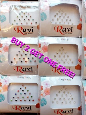 Rhinestone Crystal Bindi pack self stick festival face sticker dots nose stud