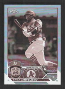 Shea Langeliers RC 2023 Topps Chrome Sepia Refractor Oakland Athletics #175