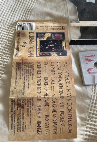 RARE Duran Duran~Seven And The Ragged Tiger~1983 Cassette Tape~TC-EMC 1654544~EX - Picture 8 of 12