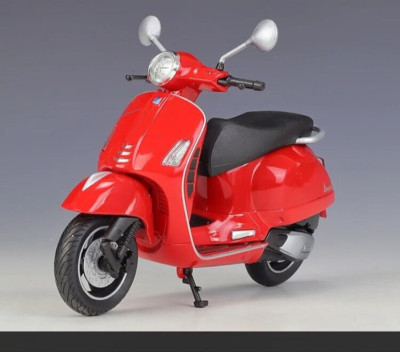 1:12 Alloy Vespa GTS Super Metal Classic Motorcycle Model Simulation Gift New