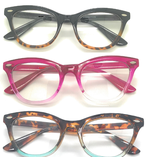 Ojo De Gato Lente Transparente Retro Anteojos marco de dos tonos gafas de  moda de mujer | eBay