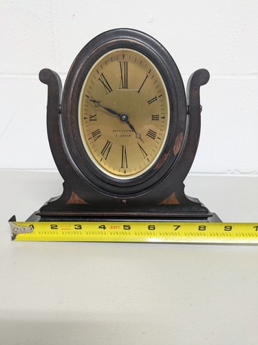 Antique 1920's SETH THOMAS 8 Day Jeweled Gothic Art Deco Mahogany Mantle Clock - Picture 15 of 16