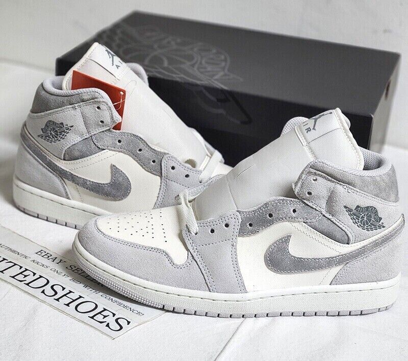 2024 Nike Air Jordan 1 Mid Neutral Grey Sail Smoke Grey 2024 Nike Air Jordan 1 Mid Neutral Grey Sail Smoke Grey