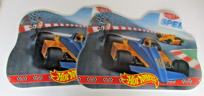 2 Vintage 1988 Hot Wheels Plastic Placemats great decor pair