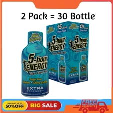 2 Pack 5-hour ENERGY Shot, Extra Strength, Blue Raspberry, 15 Count