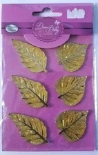 CraftbuddyUS DBG01G Mixed Resin Self Adhesive Leaf Gems GOLD, DIY, Cards