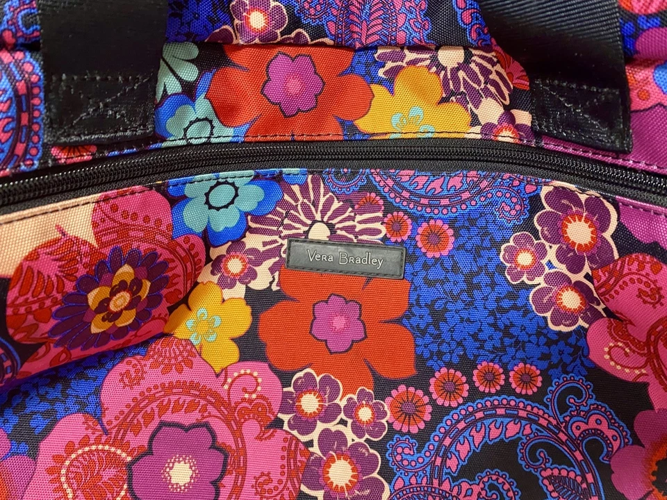 Bolso de Viaje Vera Bradley Floral 22" RUEDA Lona Rodante Nuevo sin Etiquetas Foto 3 de 4