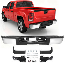 Chrome For 2007-2013 Chevy Silverado Gmc Sierra 1500 Rear Step Bumper Assembly
