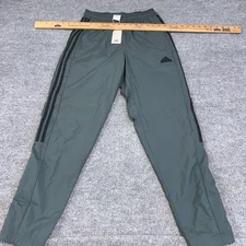 Adidas Pants Mens Small Ivy Black Tiro Woven Loose Fit Taper Soccer Drawstring