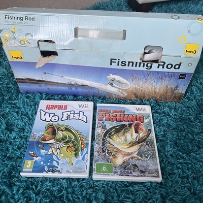 Rapala We Fish & Sega Bass Wii Spiele mit Rod and Reel Combo Zubehörpaket