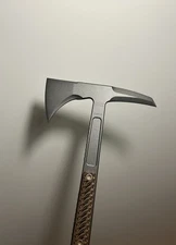 RMJ Tactical Kestrel Feather Tomahawk Tungsten Cerakote 80CRV2 Steel Hyena Brown