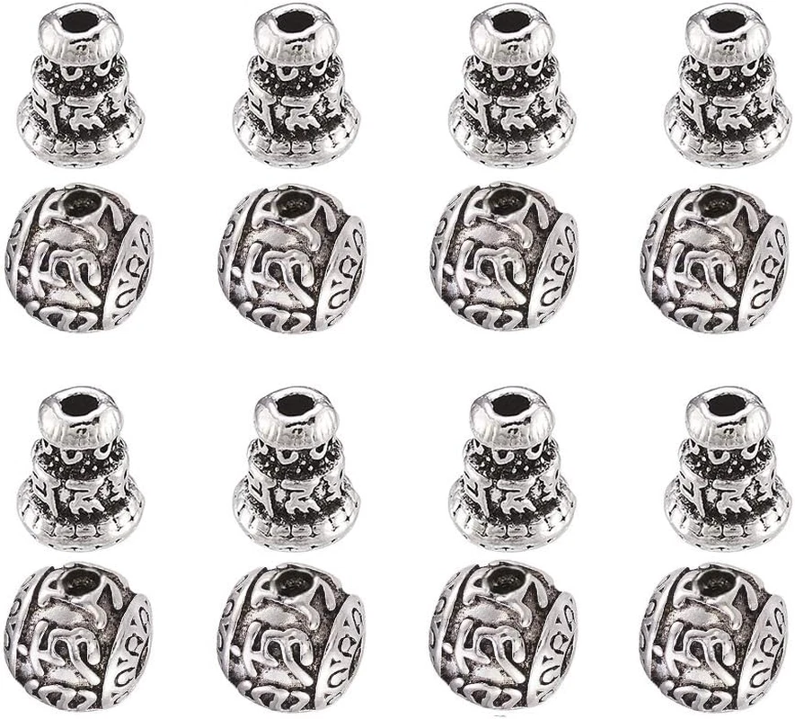 Elecrelive 10 Sets Guru Beads for Buddha Necklace, Buddhism Prayer Beads