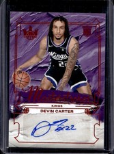 2024-25 Panini Court Kings Devin Carter Masterstrokes Amber Rookie RC Auto #/49