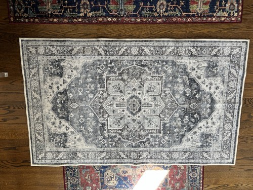 Tumble Brand Washable Non-Slip Rug Pad Solid Gray Rectangle 36 x 60 w Foam Pad
