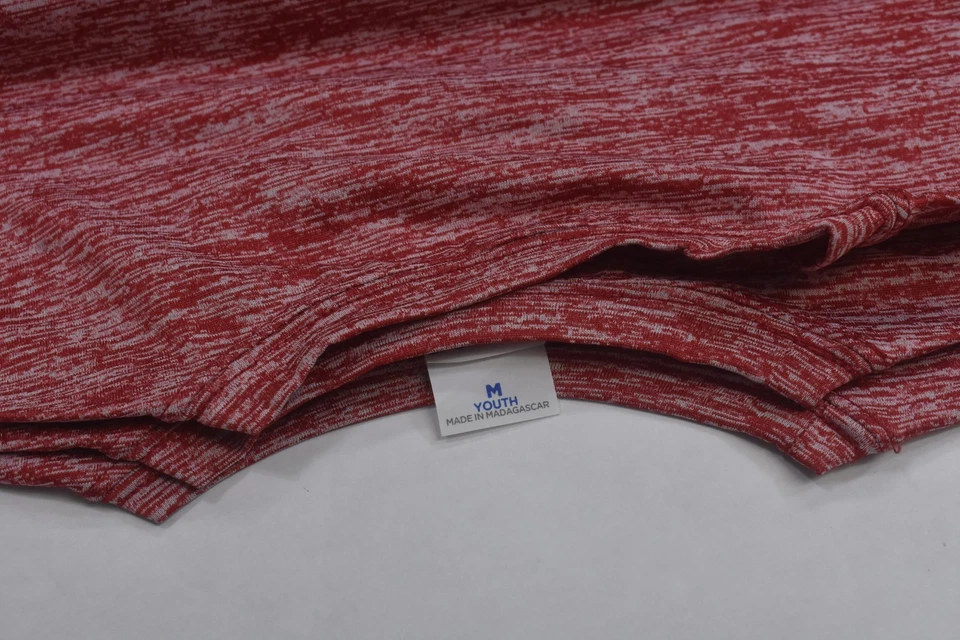 Lote de 3 camisetas medianas en blanco que absorben la humedad rojas jaspeadas juveniles Sport-Tek Foto 3 de 4