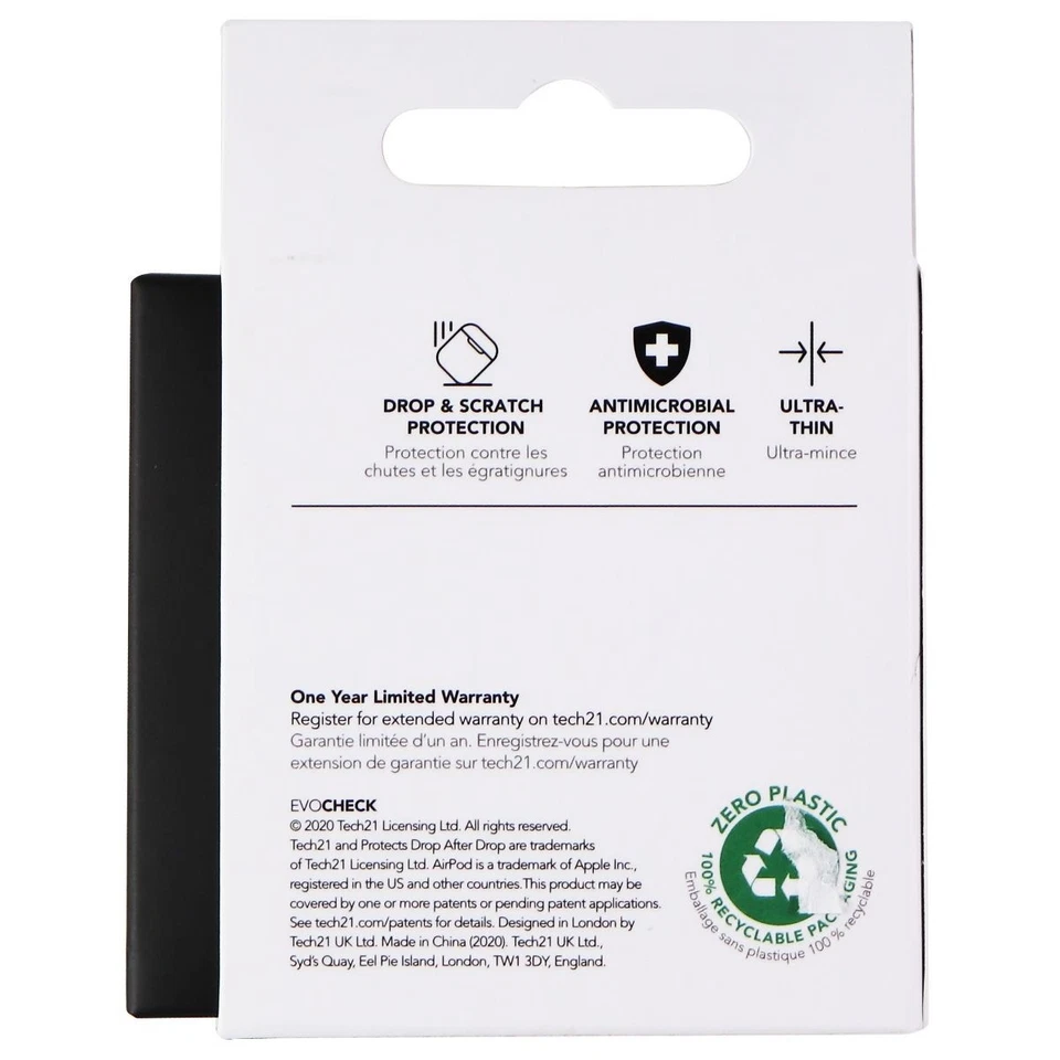 Tech21 Evo Check Series Case for Apple AirPods (1st & 2nd Gen) Cases - Black - image 3 of 3