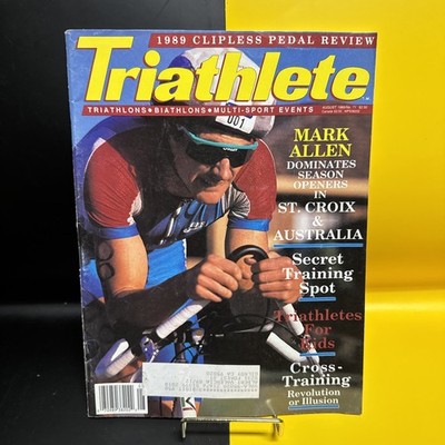 Triathlete Magazine Aug 1989 No. 71 Mark Allen St. Croix Vintage Ironman Rare