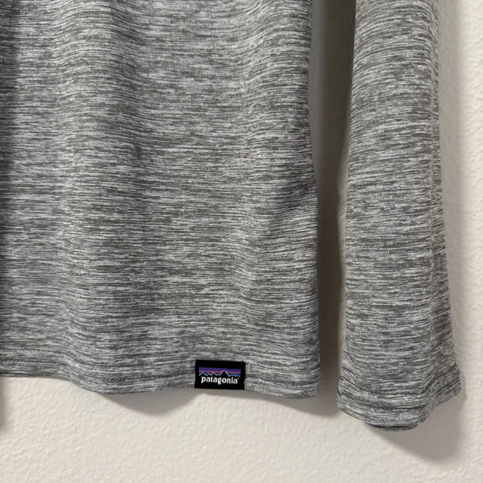 Moletom com capuz Patagonia feminino pequeno cinza capilene legal diário proteção UV - Imagem 2 de 4