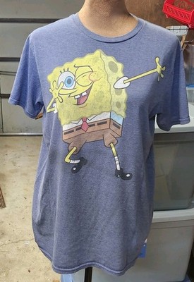 SpongeBob SquarePants Mens MEDIUM T-Shirt Tee TV Show Cartoon Nickelodeon Dab