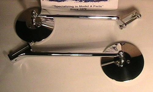 1935-1947 Ford Pickup Straight Arm Hinge Pin Mirrors. A Pair of Two